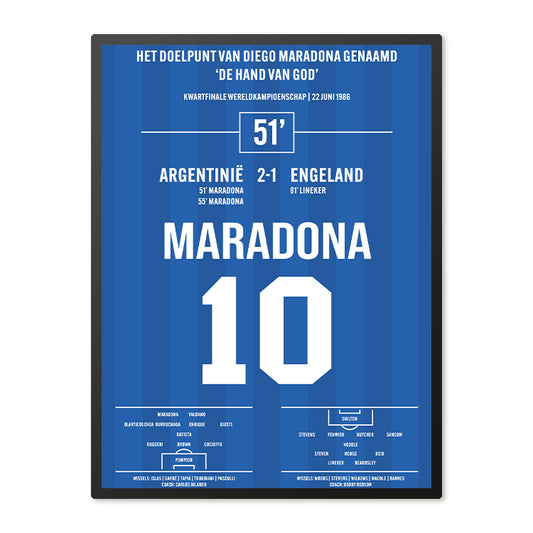 Legendarische Doelpunt Diego Maradona in de finale van het Wereldkampioenschap